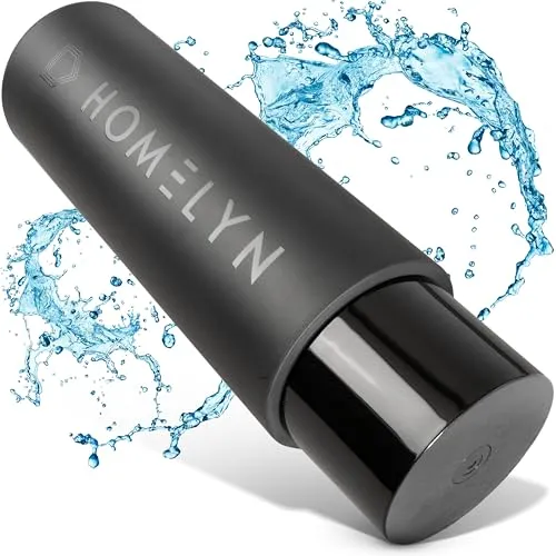 Spülmittelspender 2er Set I Seifenspender 150ml I Nachfüllbar, leichte Dosierung I Modernes Design, extra schmal I Dosierflasche, Shampooflasche zum Befüllen I schwarz I für Bad & Küche