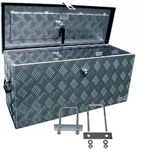 Truckbox D080 inkl. MON4002 Edelstahlhaus Werkzeugkasten, Deichselbox, Transportbox, Alubox, Alukoffer, Deichselkasten, inkl. Montagesatz, Montageset