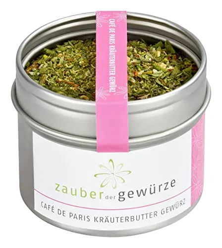 Zauber der Gewürze Café de Paris Kräuterbutter Gewürz – Französische Gewürzmischung zur Zubereitung von Café de Paris Kräuterbutter, perfekt für Fleisch, Fisch und Gemüse, 30 g