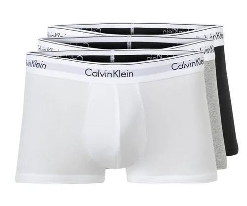 Calvin Klein Unterwäsche Boxershorts Trunk Modern Cotton (Baumwolle) mehrfarbig schwarz/weiss/grau Herren - 3 Stück, Größe: XL