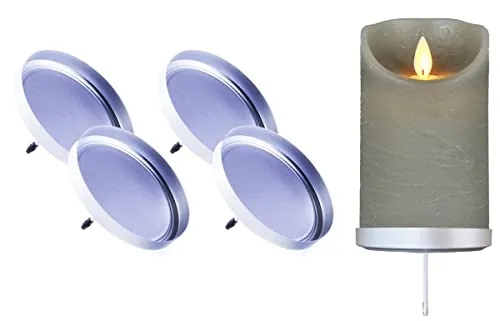 JACK 4X Kerzenhalter für LED Kerzen und Teelichter - 4 moderne Kerzenhalter aus Metall, ideal für Adventskränze, mit sicherem Halt für Kerzen bis 8cm Durchmesser. Perfekt für stimmungsvolle Tischdekorationen ohne Wachsreste.
