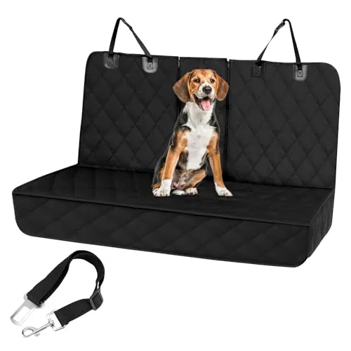 QWORK® Autoschondecke Hund Rücksitz Autoschondecke Hund Rücksitz, langlebiger Autositzbezug, Autositzschutz, Rücksitzbezüge Kindersitzunterlage für alle Autos, Minivans und SUVs