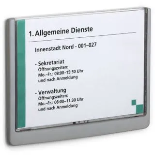 DURABLE Türschild CLICK SIGN, DIN A5, graphit von DURABLE