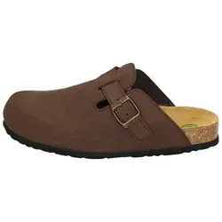 Dr. Brinkmann Clog 44 EU - Herren Pantolette mit klassischem Leder-Obermaterial und verstellbarer Schnalle, ausgestattet mit ergonomischem Fußbett für ausgezeichneten Tragekomfort.