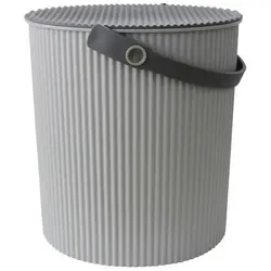 Eimer mit Deckel Omnioutil Hachiman grau/anthrazit, 33.8x33x31.2 cm - Aufbewahrungsboxen - Praktischer Eimer mit Deckel in elegantem Grau, ideal für die saubere und platzsparende Aufbewahrung von Gegenständen.