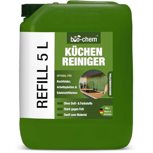 bio-chem Küchenreiniger 5L - Effektiver Küchenreiniger im 5L Kanister, ohne Farb- und Duftstoffe – ideal für eine gründliche und schonende Reinigung in Ihrer Küche.