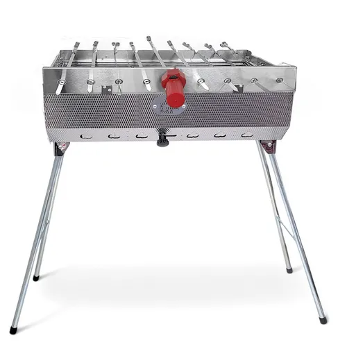 Produktbild Grillpeter Holzkohlegrill Mangal Set Taschkent mit 9er Drehspieß
