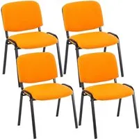Deluke Besucherstuhl, Orange, Textil, 53x83x53 cm