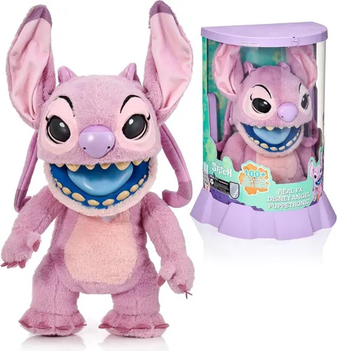 WOW Stuff Interaktive Plüschfigur - Disney Angel 45 cm - Kuscheltiere - Erlebe Disney-Magie mit Angel, die interaktive Plüschfigur mit realistischen Bewegungen und Geräuschen für endlosen Spielspaß!