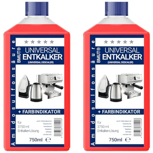 2x 750ml Entkalker Universalentkalker Konzentrat, wie für Kaffeevollautomat, Wasserkocher etc. – für 6 Entkalkungen/Anwendungen je 125ml