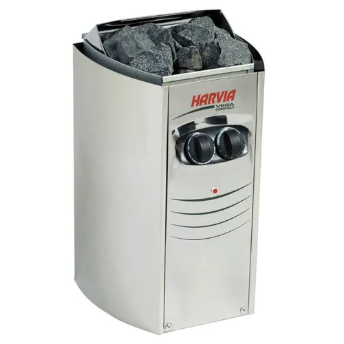 HARVIA Saunaofen Vega Compact 3,5 kW - Effizienter Elektroofen für Saunen bis 9 m³, kompakte Bauweise für optimale Raumnutzung und angenehme Wärme.