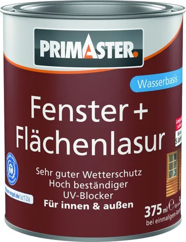 Primaster Fenster + Flächenlasur 375 ml farblos Holzlasur
