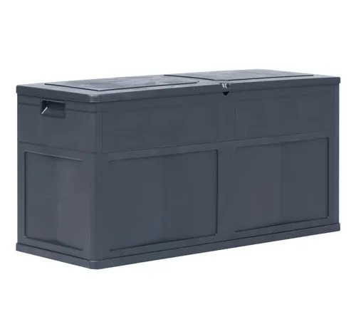 Garten-Aufbewahrungsbox 320 L Schwarz - Auflagenbox für Gartenmöbel, bietet 320 L Stauraum und schützt Ihre Polster vor Witterungseinflüssen. Pflegeleicht aus robustem Plastik.