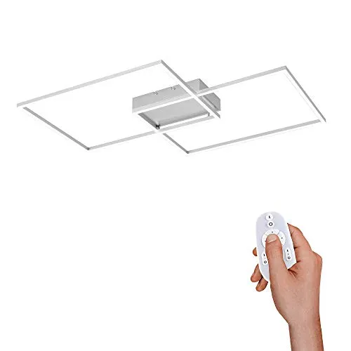 Dimmbares LED Deckenpanel 75x56 cm mit Fernbedienung - Lampen – CCT Farbtemperatursteuerung von warmweiß bis kaltweiß, dimmbar und mit Memory-Funktion für individuelle Lichtgestaltung in Wohnzimmer und Küche.