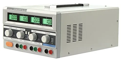 McPower Labornetzgerät Digi 302-05, 2x 0-30V, 0-5A - Leistungsstarkes Labornetzgerät mit 2 Ausgängen, ideal für präzise Stromversorgung in Laboren und Werkstätten. Maximale Spannung: 30V, Strom: 5A.