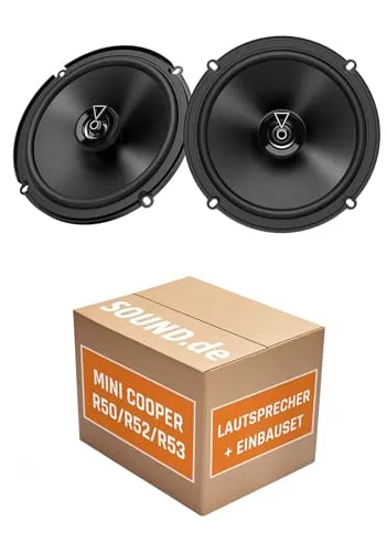 Lautsprecher Boxen Einbaupaket für JBL Club 3 64FSL kompatibel mit Mini Coooper vorne | 2X Tief-Mitteltöner mit integriertem Hochtöner 165W MAX