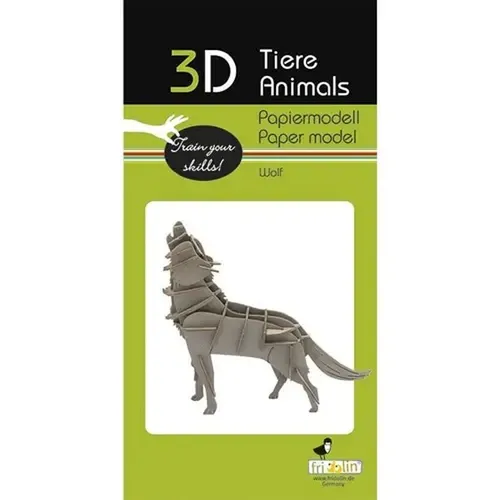 3D Papiermodell Wolf von Fridolin von Fridolin