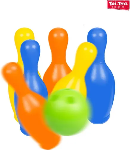 Toi-toys Bowling-Set farbig, 7-teilig.