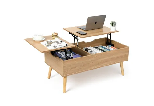 VOWNER Höhenverstellbarer Couchtisch in beige von VOWNER