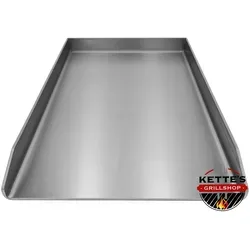 Kette ́s Grillzubehör Grillplatte Edelstahl für Rösle Gasgrills - Grillzubehör, rostfreie Edelstahlplatte (440x235mm) für perfekte Grillresultate bis 350 °C, ideal für Burger und mehr!