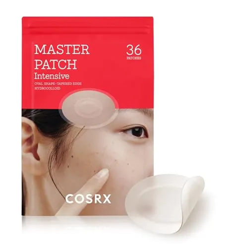 COSRX Master Patch Intensiv 36 Counts, Teebaumöl Ovalförmiges Acne Pimple Pactches Pickel Pflaster Anti Akne Blemish A.D.F Hydrokolloid Hautpflaster Treatment Facial Spots Dots, Korean Skincare