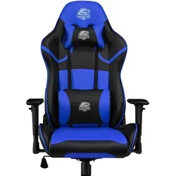 ONE GAMING Chair Pro Blue - Schwarz - Ergonomischer Gaming Stuhl mit anpassbarem Memory Foam und strapazierfähigem Kunstleder. Ideal für stundenlangen Komfort beim Spielen oder Arbeiten. Verleiht deinem Setup einen modernen Look.