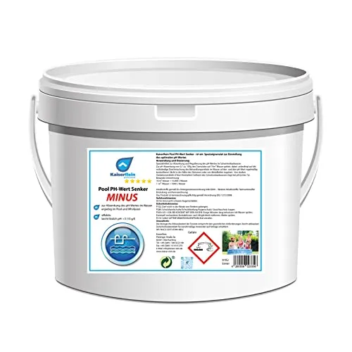 KaiserRein pH Minus Granulat 8kg - Effektiver pH-Senker für Pools und Whirlpools - Pool-Balancer zur optimalen pH-Regulierung, einfache Anwendung für kristallklares Wasser und hohe Qualität, hergestellt in Deutschland.