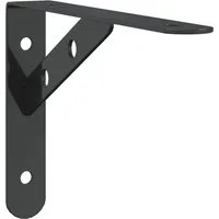 vidaXL Regalträger Set 4 Stk. Schwarz Edelstahl