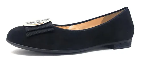 ARA Damen SARDINIA Ballerina Schwarz, Größe 39 - Damen-Ballerinas mit hochwertigem Leder-Innenmaterial und flexiblem Gummiverschluss für optimalen Tragekomfort und Stil.