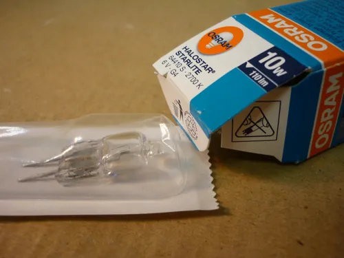 **SELTEN**OSRAM Halogen HALOSTAR STARLITE 64410 S 10W G4 6V dimmbar NEU&OVP!