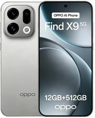 OPPO Find X9 5G 12+512GB Android 16 AI Smartphone  7025mAh  Titanium Grey