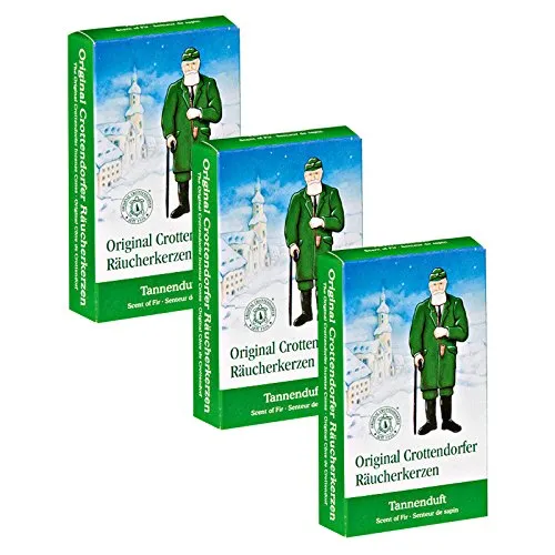 OLShop AG 3er Pack Crottendorfer Räucherkerzen Tannenduft 3 x 24 Stück, Räucherkegel, Weihnachtskerzen, Räucherpyramiden