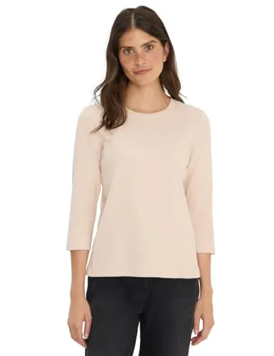 CECIL Damen 3/4-Arm-Shirt in Oat Milk Beige in beige von CECIL