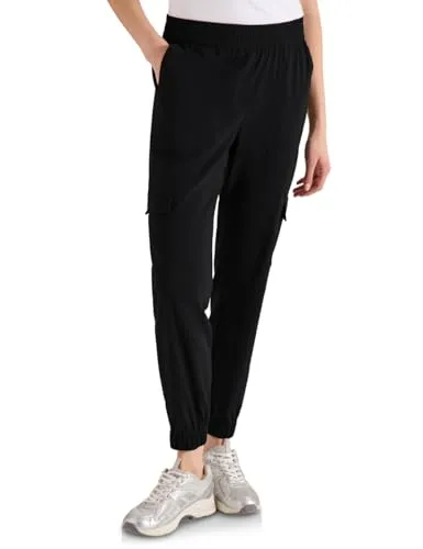Cecil Mid Waist Slim Leg Hose im Cargo-Look Schwarz M in schwarz von CECIL