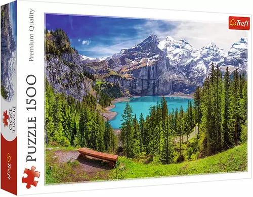 Trefl Puzzle Oeschinensee - 1500 Teile Premium Qualität, ideal für Erwachsene und Kinder ab 12 Jahren, perfektes Geschenk und entspannendes Hobby