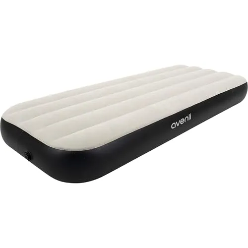 AVENLI Aufblasbares Luftbett Grau 191 x 76 x 25 cm Komfortables Gästebett für 1 Person Campingbett oder Gästematratze Ideal als Luftmatratze für Camping Reisebett für Erwachsene oder Schlafmatratze