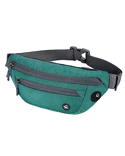 WATERFLY Bauchtasche Gürteltasche Sport Klein - Mode-Hüfttaschen mit 4 Taschen für optimale Organisation, aus hochwertigem, wasserabweisendem Nylon, leicht und bequem für Outdoor-Aktivitäten.