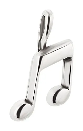 Charm Anhänger Musiknote aus 925 Sterling Silber (15x8mm)