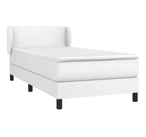 vidaXL Boxspringbett mit Matratze 100x200 cm in Weiß von vidaXL