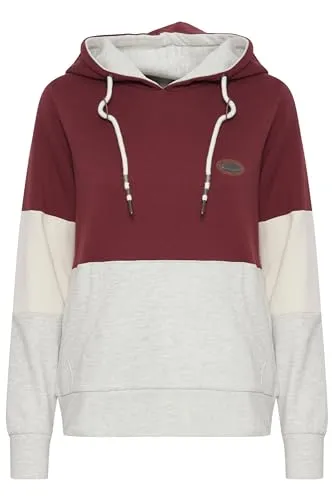 OXMO OXKathrine Damen Kapuzenpullover Hoodie Pullover mit Kapuze, Größe:L, Farbe:Chocolate Truffle (191526)