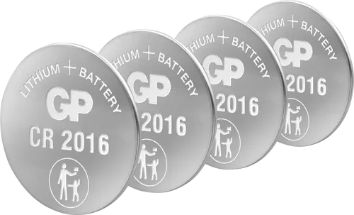 GP 0602016C4 Knopfzelle Lithium CR2016 - 3V, 4er Blister, langlebige Energiequelle für Ihre Geräte