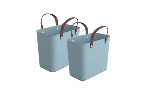 ROTHO Einkaufskorb Albula 2er-Set - Einkaufskörbe aus recyceltem Material mit 25 l Volumen, perfekt für Einkäufe, Picknicks oder Gartenarbeit – nachhaltig, robust und leicht zu reinigen.