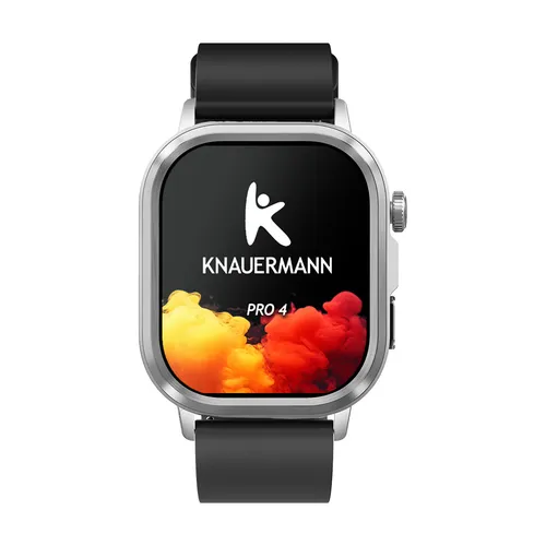Knauermann PRO 4: elegante Smartwatch in Schwarz 2026 - Die Knauermann PRO 4 Smartwatch mit 47 mm Gehäuse bietet ein brillantes AMOLED-Display und zahlreiche Funktionen zur Gesundheitsüberwachung sowie praktische Kommunikationsoptionen für den Alltag.