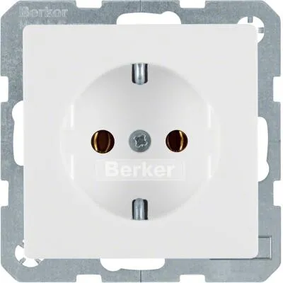 Berker 47436089 Steckdose SCHUKO, Q.1/Q.3, polarweiß samt von Berker