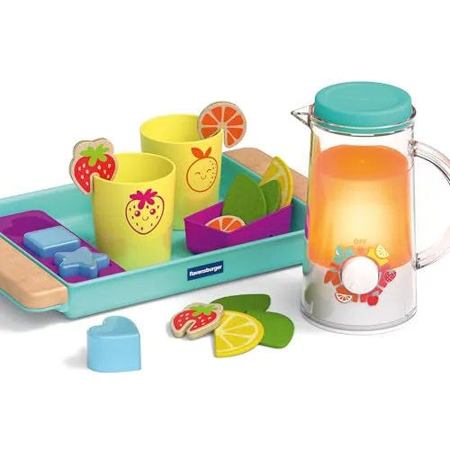 Ravensburger Play+ Getränke-Spiel-Set: Cool Drinks - Gesellschaftsspiel für Kinder ab 18 Monaten, fördert kreatives Spielen und Sprachentwicklung durch mehrsprachige Anleitung.