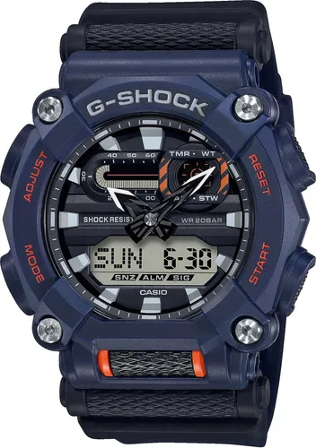 Casio G-Shock GA-900-2AER Armbanduhr - Armbanduhren mit Super Illuminator, stoßfest und wasserdicht bis 20 Bar. Ideal für Sport und Freizeit, mit Weltzeitfunktion und bis zu 5 Alarmen.