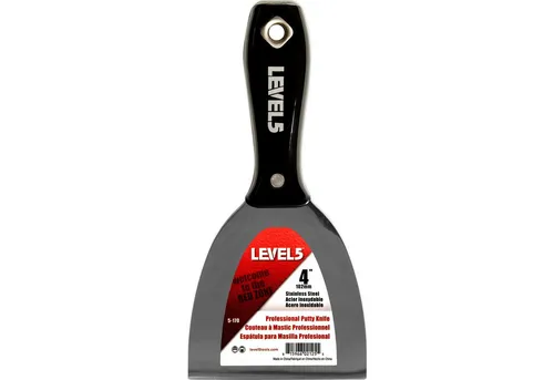 LEVEL5 Universalspachtel 5-170 - Profi Spachtel aus Edelstahl mit ergonomischem Kunststoffgriff, ideal für Trockenbau und Heimwerkerarbeiten – für präzises Auftragen und Abkratzen.