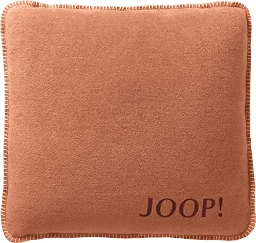 JOOP! Uni-Doubleface Kissen Kupfer-Granat 50 x 50cm in orange von JOOP!