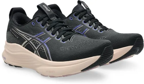 Asics Laufschuhe Gel Kayano 32 - Damen Stabilitätsschuhe in Weiss/Orange - Laufschuhe für Damen mit herausragendem Halt und Komfort dank FF BLAST PLUS Foam-Mittelsohle und 4D GUIDANCE SYSTEM für adaptive Stabilität während des Trainings.