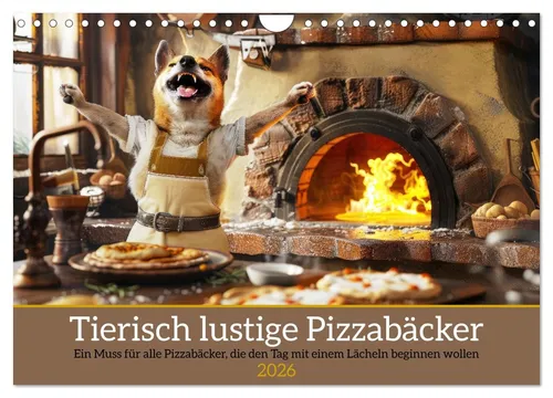 Peter Rübsamen | Tierisch lustige Pizzabäcker Wandkalender 2026 - Witziger Wandkalender für Pizzabäcker, 14 Seiten voller Humor und Freude, ideal für jede Küche. Ein perfekter Begleiter, um das Jahr mit einem Lächeln zu gestalten!